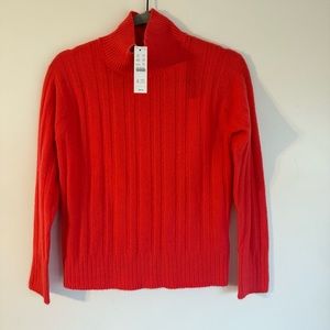 J.Crew Womens | Pullover Long Sleeve | Turtle Neck Knitted Sweater Orange